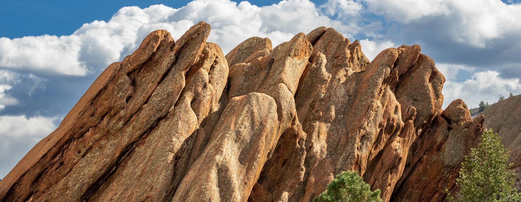 a large rock formation
